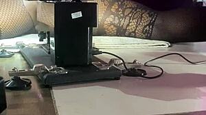 bold beauty milf squirts on huge pussy machine toy