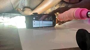 bold beauty milf squirts on huge pussy machine toy