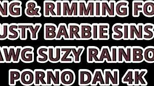 Suzy Rainbow Grinds Juicy Pussy on Dan's Face as Barbie Deepthroats