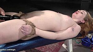 milf boxer ties up and fucks bound pale manager bdsm style