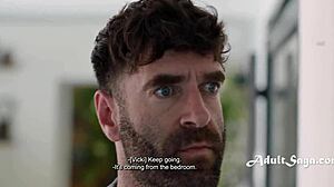 Teary cuckold husband joins wife's cheating threesome hardon raging