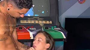 Neighbor Chamei Plays Game Then Eats Her Pussy