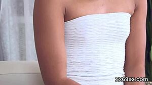 Doctor stares hymen before hardcore group defloration of hairless teen virgin