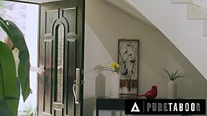 exchange student lilly bell spies penny barber's femdom fuck with stepson then joins for taboo riding and squirting