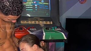 Neighbor Chamei Plays Game Then Eats Her Pussy