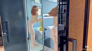 friend's latina milf mom catches me spying invites mouth creampie sex