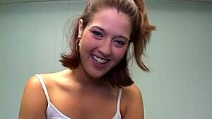 18 slut screams in ecstasy from big cock anal pounding everywhere