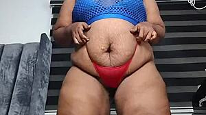 Fat Belly Fetish Standing Orgasm! Mara Exotic Masturbates Full Video on Red!