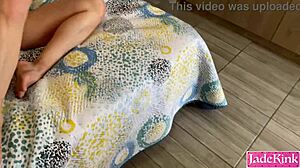 Slim thick babe creampied hard in rough homemade pussy pounding