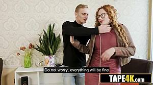 Pervy Student Collars Hot Russian Mature Tutor for Big Tits Pounding