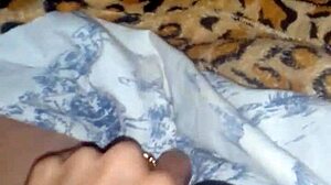 Stepdad games on PC while I secretly finger my wet pussy under blanket pov