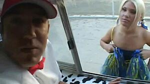 two cheerleaders crave sharing one massive throbbing cock