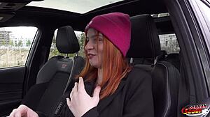 skinny redhead teen screams during first anal pounding at german pickup casting?