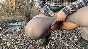 Mature Curvy Milf's Warm Pussy Stream Flows Freely