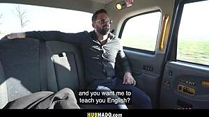 big titties bounce in taxi spooning pussy fuck