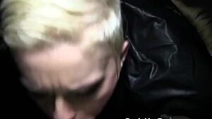 Euro blonde flashes big tits then outdoor fuck pov