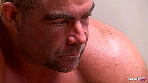 muscled cuck watches wife take big dicks then joins doggy suck