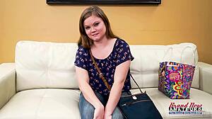 Petite Busty Brunette Lauren's Tight Anal Deep Pounding