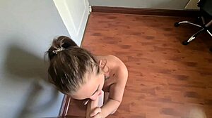 bestie's man gets secret blowjob during phone chat with her