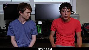 Nerd's ultimate milf fantasy threesome shower with Mercedes Carrera!