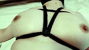 reward your chubby japanese slave with blindfolded tit caresses