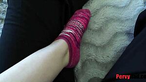 Kinky teen gulps daddy's huge dick cum load