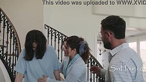 Casey Calvert cheated pregnant gangbanged rough in cinema!