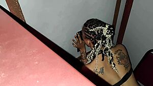 FIRST TIME Glory Hole Latina Sucks Petite Cock!