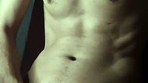 college guy strokes huge load alone at home?