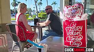 Cuckold Husband Watches Blonde Milf Suck and Fuck Stranger's Cock on Dare