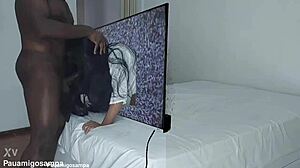 Halloween Samara Takes Two Black Cocks Home Orgy