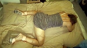 dirty french slut in black satin dress begs for doggystyle pussy lick and rimjob pov