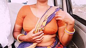 indian maid seduces in car with telugu dirty talk