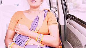 indian maid seduces in car with telugu dirty talk