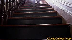 Aussie girlfriend sucks cock hard then creampie fills her