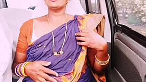 indian maid seduces in car with telugu dirty talk