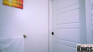 stepsis brunette rides pov cowgirl with shaved pussy tits