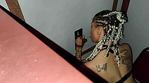 FIRST TIME Glory Hole Latina Sucks Petite Cock!