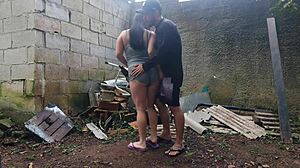 wanna fuck this party girl hard in the backyard barn??