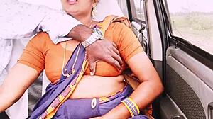 indian maid seduces in car with telugu dirty talk