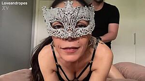 Husband fucks hot wife's ass while staring at camera