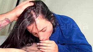 you want this wet blowjob then shower suck on his juicy cock?