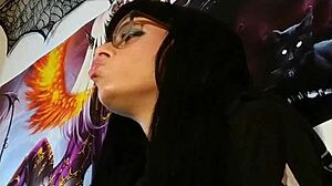 Soft ASMR Kisses From Petite Hungarian Goth In Glasses