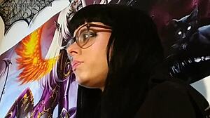 Soft ASMR Kisses From Petite Hungarian Goth In Glasses