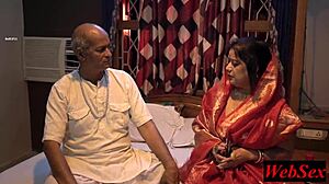 Indian Housewife Gets Guru Ji's Dirty Talk Sex Treatment In Nylon Dress