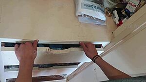 i caught stepbro sniffing panties so punished him with my pussy