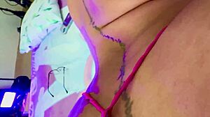 Huge Cucumber Stuffed Deep in Sexy Mexican Housewife's Juicy Vagina and Ass