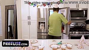 Freeuse Stepmom Emmy Demure's Birthday Titty Fuck