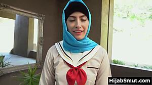 Hijab Girl Trained Deepthroat Blowjob Bent Over Doggystyle Fuck