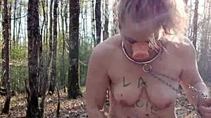 Bound Milf Slave Licks Outdoor Bent Over Doggystyle Orgasm Humiliation